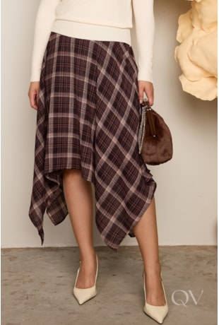 SAIA FLANELADA EM VISCOSE XADREZ - JANY PIM