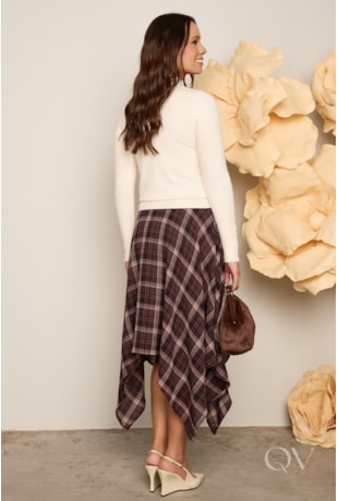SAIA FLANELADA EM VISCOSE XADREZ - JANY PIM