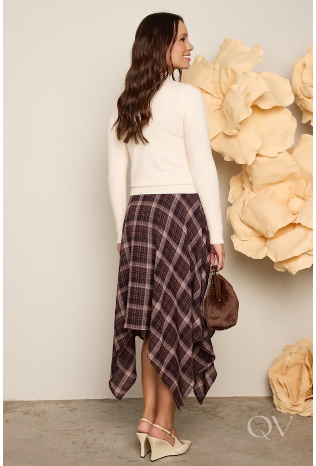 SAIA FLANELADA EM VISCOSE XADREZ - JANY PIM