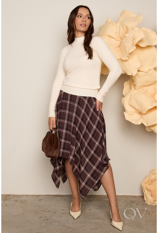 SAIA FLANELADA EM VISCOSE XADREZ - JANY PIM