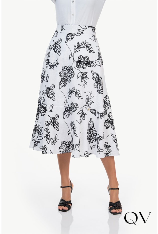 SAIA GODÊ BORDADA OFF - VIA TOLENTINO SAIA GODÊ BORDADA OFF - VIA TOLENTINO