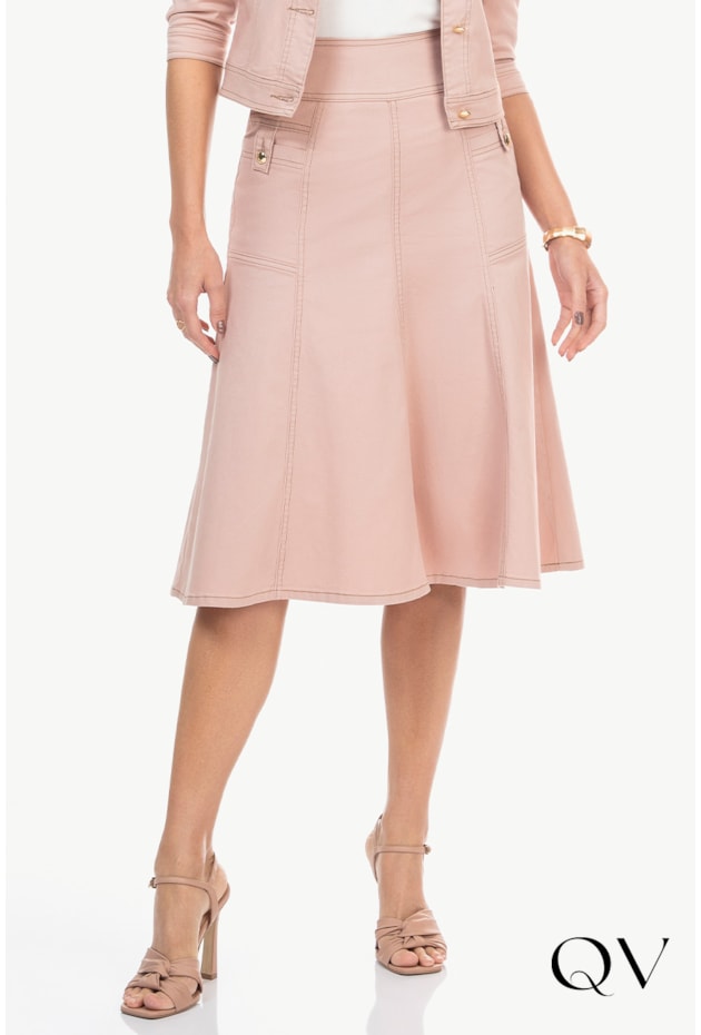 SAIA GODÊ JEANS COLLOR NUDE - VIA TOLENTINO SAIA GODÊ JEANS COLLOR NUDE - VIA TOLENTINO