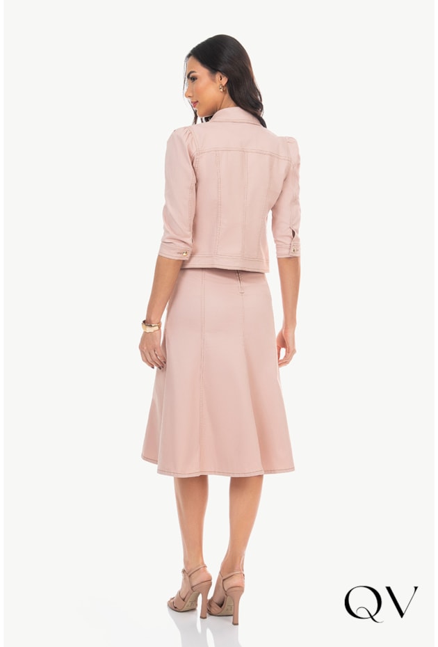 SAIA GODÊ JEANS COLLOR NUDE - VIA TOLENTINO SAIA GODÊ JEANS COLLOR NUDE - VIA TOLENTINO