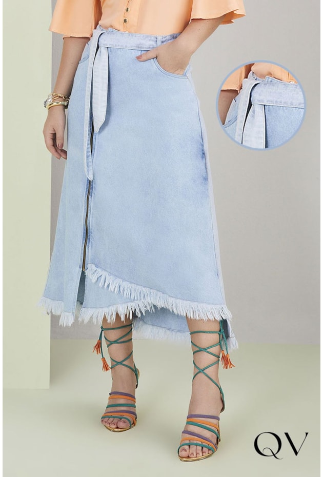 SAIA JEANS ASSIMÉTRICA SUSTENTÁVEL TITANIUM JEANS 48