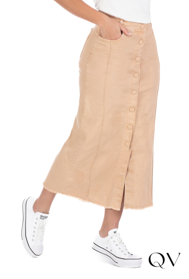 SAIA JEANS COLLOR COM BOTÕES BEGE - HAPUK SAIA JEANS COLLOR COM BOTÕES BEGE - HAPUK