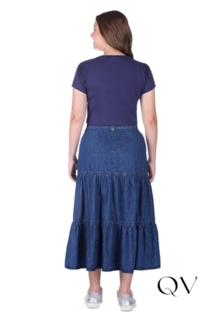 SAIA JEANS COM BOTÕES FRONTAL AZUL ESCURO - HAPUK