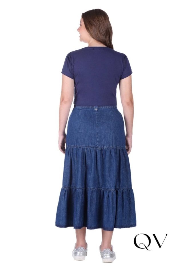 SAIA JEANS COM BOTÕES FRONTAL AZUL ESCURO - HAPUK