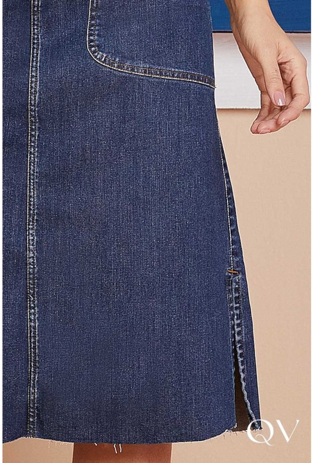 SAIA JEANS COM CINTO COLORS - TITANIUM JEANS SAIA JEANS COM CINTO COLORS - TITANIUM JEANS