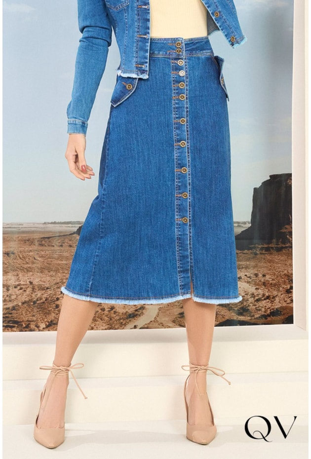 SAIA JEANS COM DETALHE DE LAPELAS - VIA TOLENTINO SAIA JEANS COM DETALHE DE LAPELAS - VIA TOLENTINO