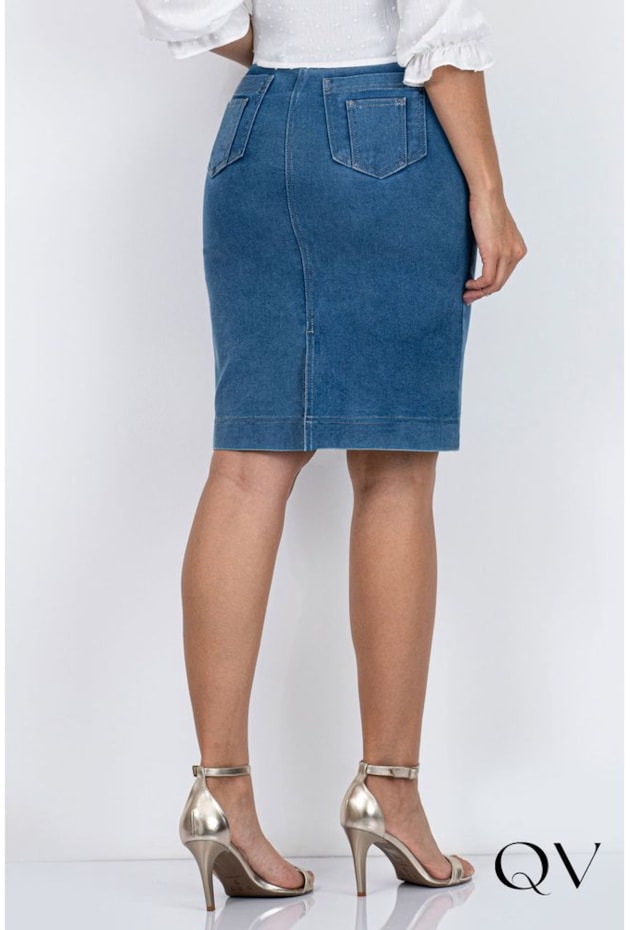 SAIA JEANS COM RECORTES E PASSANTES DUPLO - VIA TOLENTINO SAIA JEANS COM RECORTES E PASSANTES DUPLO - VIA TOLENTINO