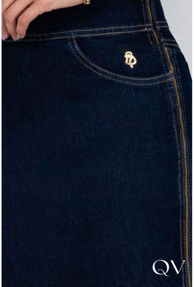 SAIA JEANS COM ZÍPERES - VIA TOLENTINO SAIA JEANS COM ZÍPERES - VIA TOLENTINO