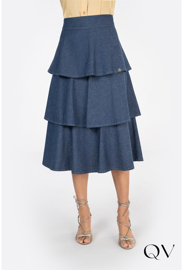 SAIA JEANS EM CAMADAS - VIA TOLENTINO SAIA JEANS EM CAMADAS - VIA TOLENTINO