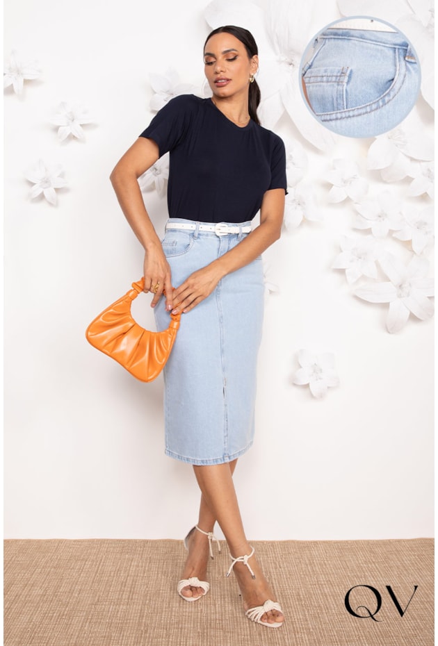 SAIA JEANS FENDA FRONTAL AZUL - LEKAZIS SAIA JEANS FENDA FRONTAL AZUL - LEKAZIS