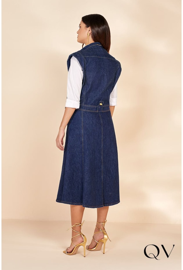 SAIA JEANS GODÊ COM RECORTES VERTICAIS - TITANIUM JEANS SAIA JEANS GODÊ COM RECORTES VERTICAIS - TITANIUM JEANS