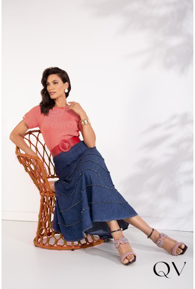 SAIA JEANS GODÊ RECORTES DESFIADOS - LEKAZIS SAIA JEANS GODÊ RECORTES DESFIADOS - LEKAZIS