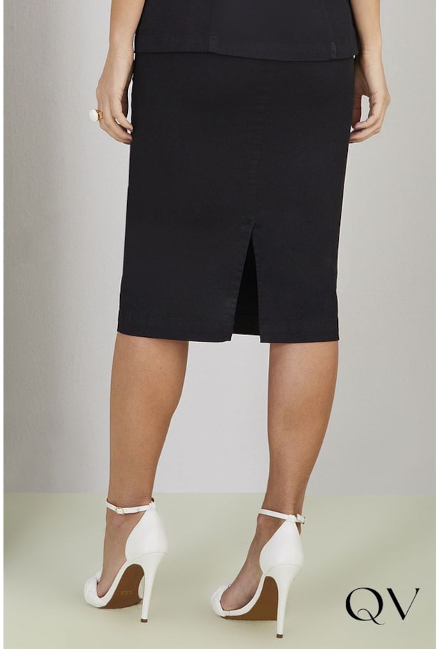 SAIA JEANS LÁPIS PRETO - TITANIUM JEANS SAIA JEANS LÁPIS PRETO - TITANIUM JEANS