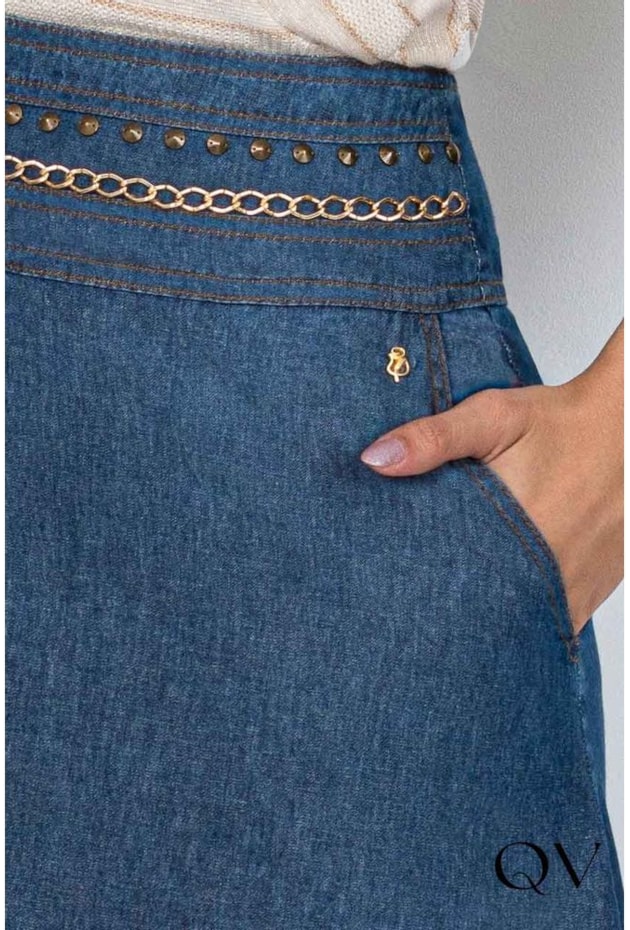 SAIA JEANS MIDI RECORTES E CORRENTE - VIA TOLENTINO