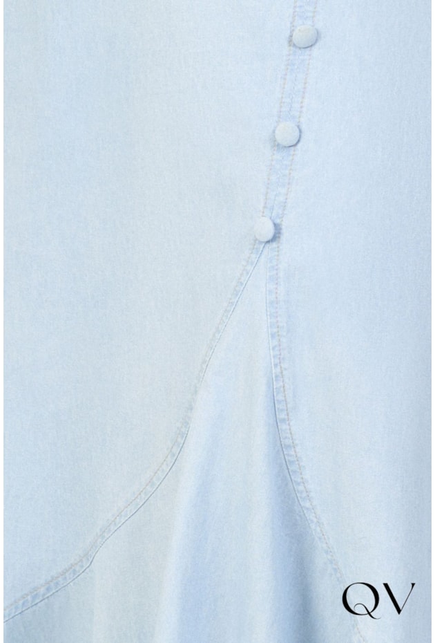 SAIA JEANS MULLET COM BOTÕES ENCAPADOS - VIA TOLETINO SAIA JEANS MULLET COM BOTÕES ENCAPADOS - VIA TOLETINO