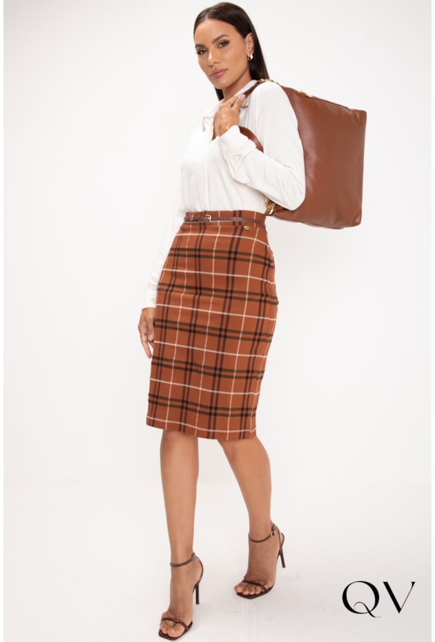 SAIA LÁPIS BENGALINE XADREZ TERRACOTA - LEKAZIS SAIA LÁPIS BENGALINE XADREZ TERRACOTA - LEKAZIS