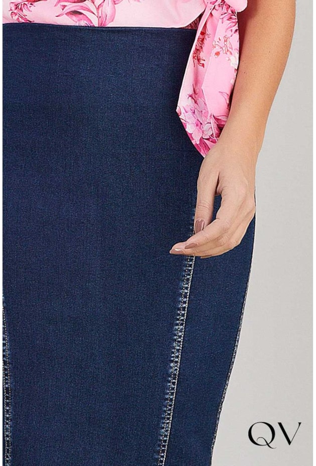 SAIA LÁPIS JEANS - TITANIUM JEANS SAIA LÁPIS JEANS - TITANIUM JEANS