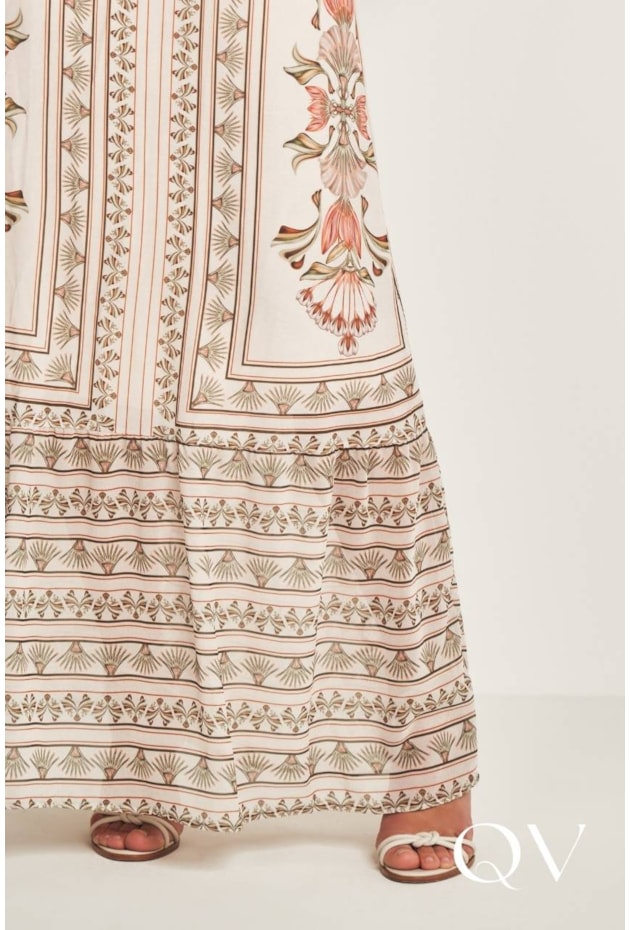 SAIA LONGA EM PLANO CHIFFON SOFT VERDE - DOCE TRAMA