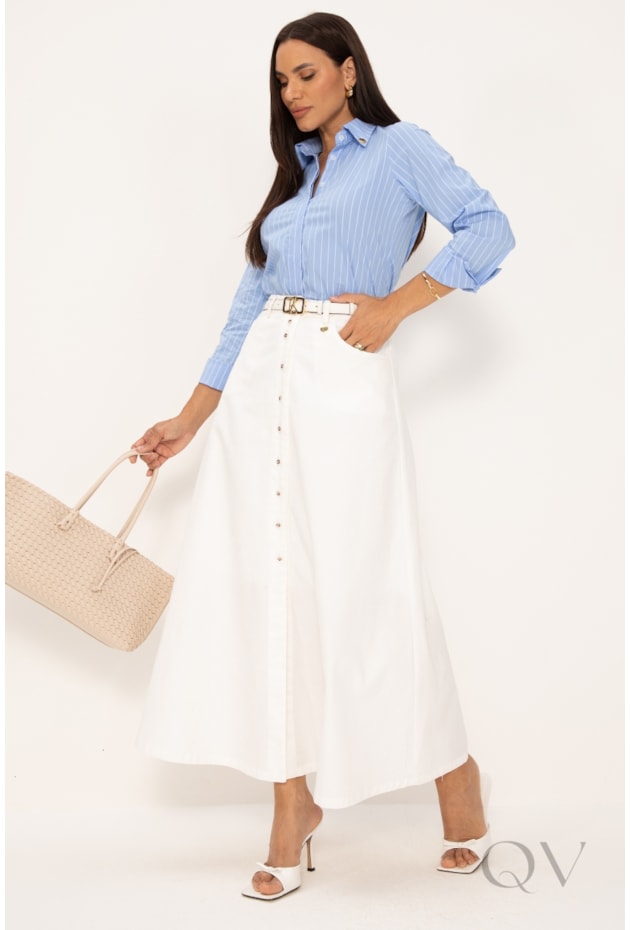 SAIA LONGA EM SARJA OFF WHITE - LEKAZIS