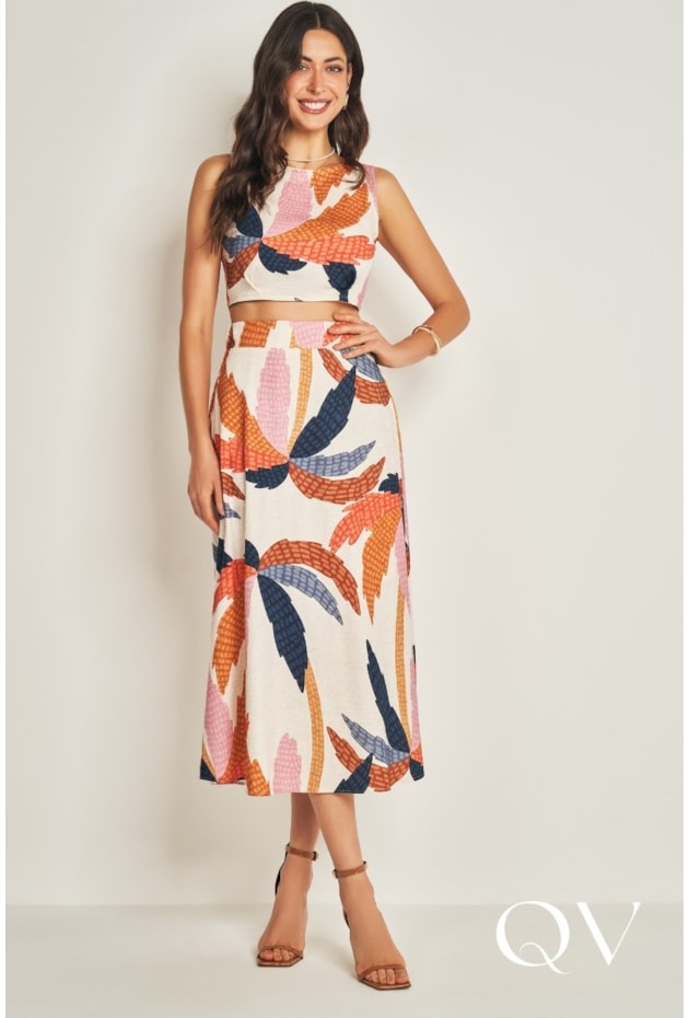 SAIA LONGA EM VISCOLINHO BUTTER - DOCE TRAMA