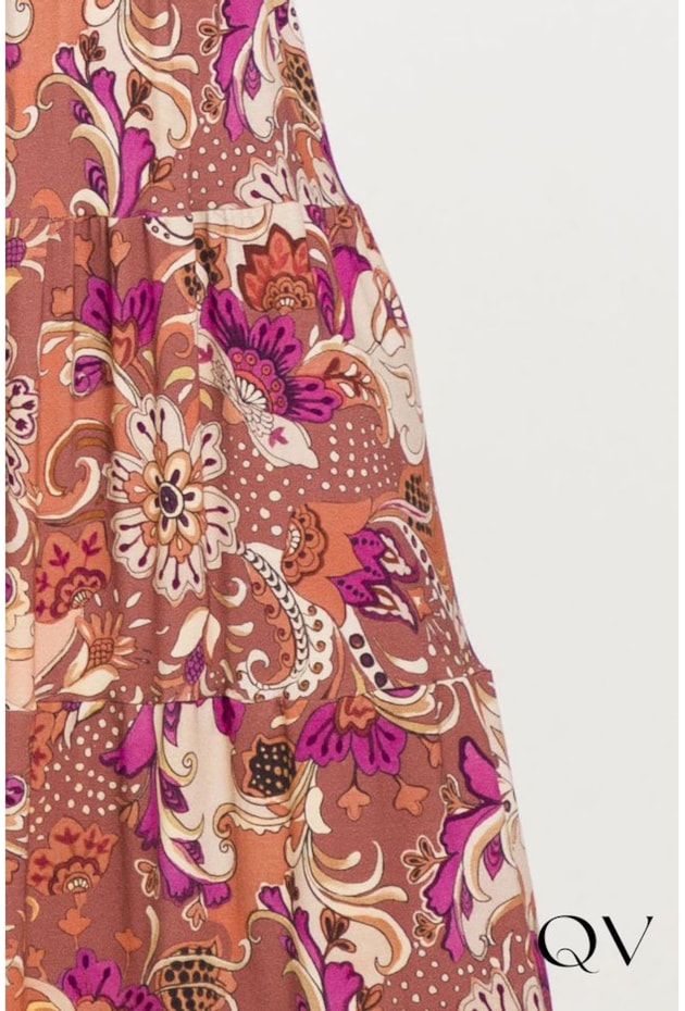 SAIA LONGA ESTAMPADA CARAMELO - LEKAZIS SAIA LONGA ESTAMPADA CARAMELO - LEKAZIS