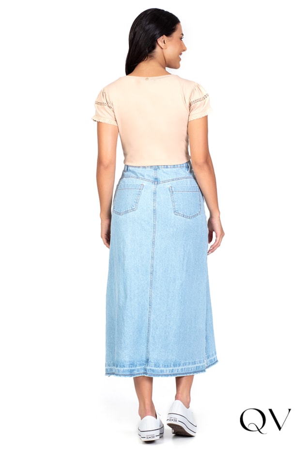 SAIA LONGUETE JEANS CLARO - HAPUK SAIA LONGUETE JEANS CLARO - HAPUK