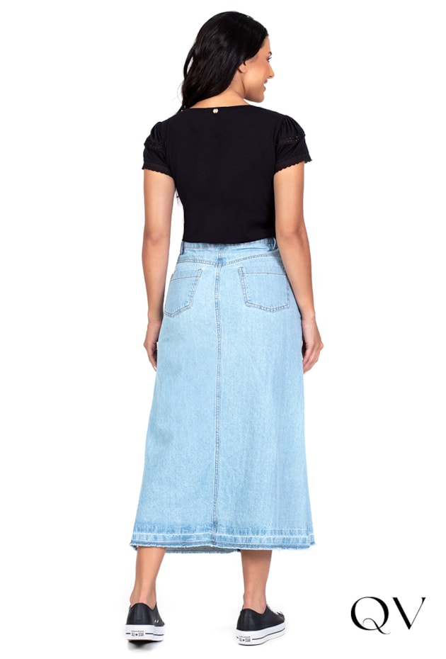 SAIA LONGUETE JEANS CLARO - HAPUK SAIA LONGUETE JEANS CLARO - HAPUK