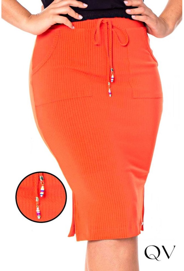 SAIA MALHA CANELADA LARANJA - HAPUK SAIA MALHA CANELADA LARANJA - HAPUK