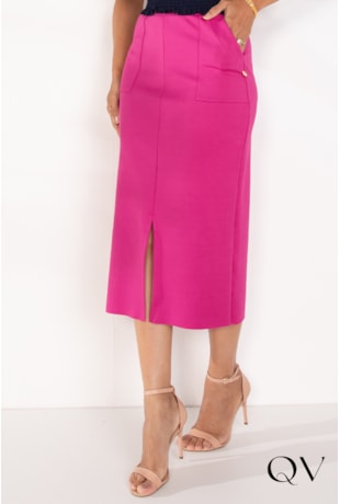 SAIA MALHA MAXI BOLSOS PINK - LEKAZIS