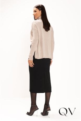 SAIA MALHA MAXI BOLSOS PRETO - LEKAZIS