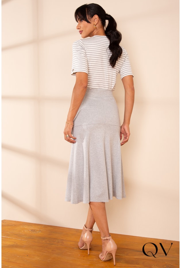 SAIA MALHA RISCA DE GIZ CINZA - LEKAZIS SAIA MALHA RISCA DE GIZ CINZA - LEKAZIS