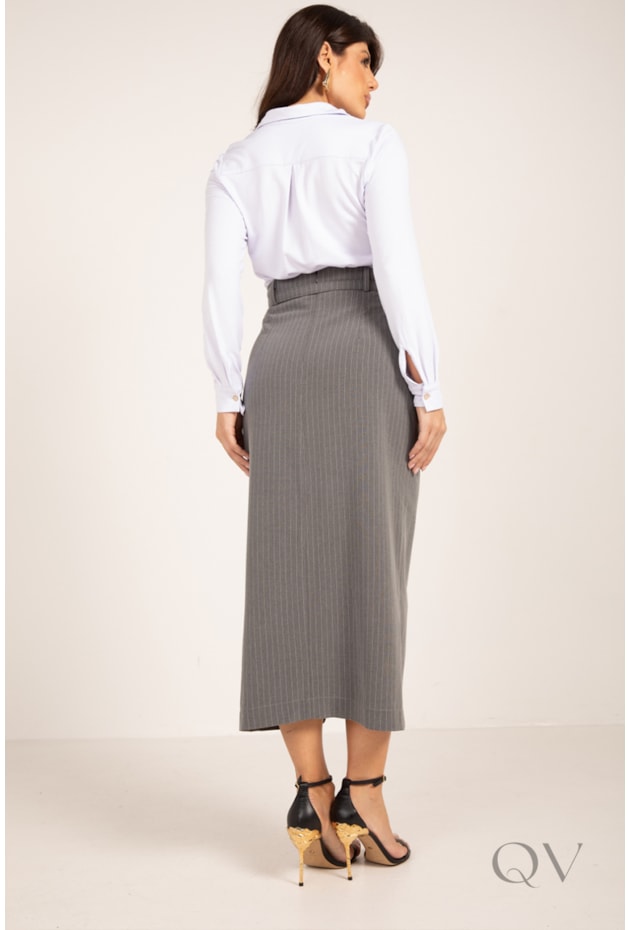 SAIA MAXI MIDI EM ALFAITARIA RISCA DE GIZ - LEKAZIS