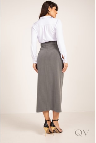 SAIA MAXI MIDI EM ALFAITARIA RISCA DE GIZ - LEKAZIS