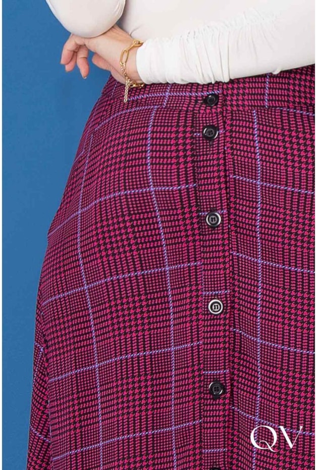 SAIA MAXI MIDI EVASÊ PIED POULE XADREZ PINK - PURO SHARMY SAIA MAXI MIDI EVASÊ PIED POULE XADREZ PINK - PURO SHARMY