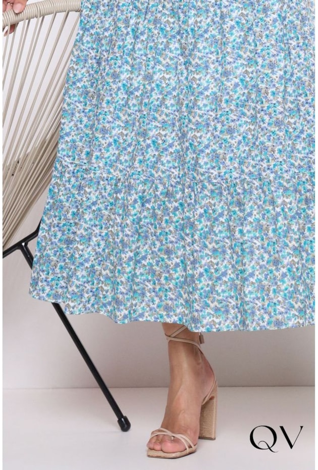 SAIA MAXI MIDI GODÊ FLORAL AZUL - LEKAZIS SAIA MAXI MIDI GODÊ FLORAL AZUL - LEKAZIS