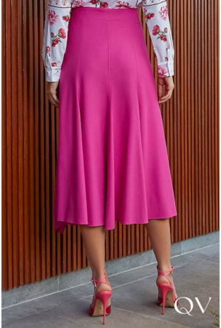 SAIA MAXI MIDI LINHO PINK - JANY PIM