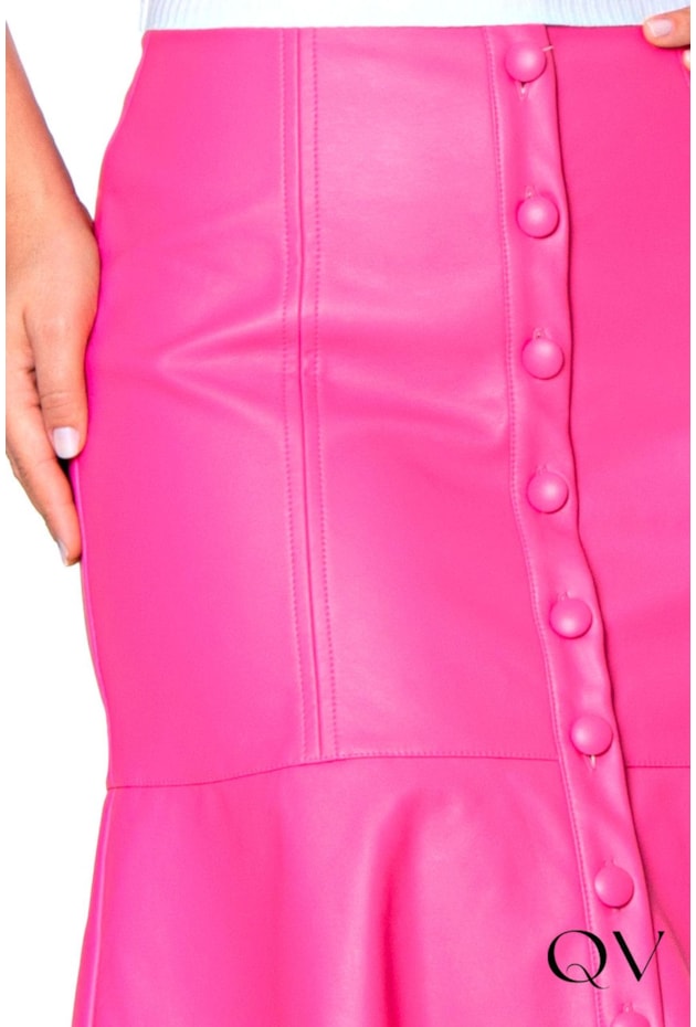 SAIA MIDI COURO ECO PINK - HAPUK SAIA MIDI COURO ECO PINK - HAPUK