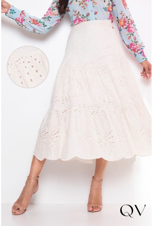 SAIA MIDI EM LAISE OFF WHITE - LEKAZIS SAIA MIDI EM LAISE OFF WHITE - LEKAZIS