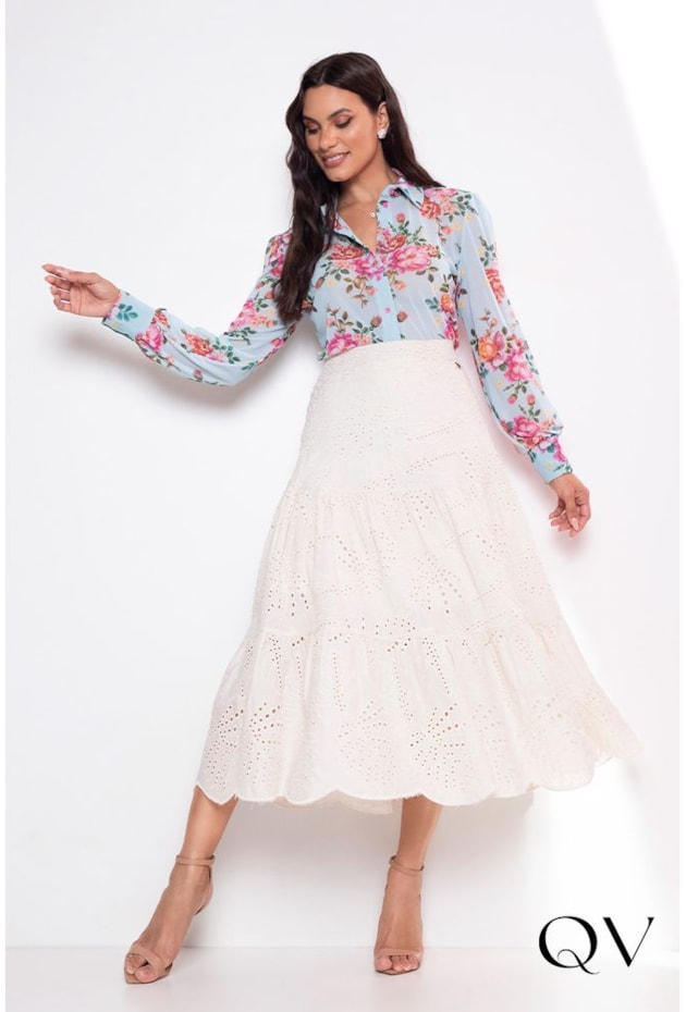 SAIA MIDI EM LAISE OFF WHITE - LEKAZIS SAIA MIDI EM LAISE OFF WHITE - LEKAZIS