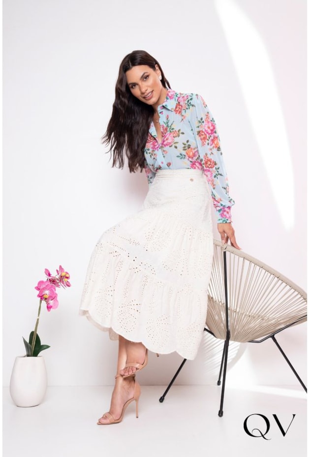 SAIA MIDI EM LAISE OFF WHITE - LEKAZIS SAIA MIDI EM LAISE OFF WHITE - LEKAZIS