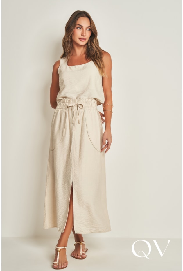 SAIA MIDI EM PLANO VISCOFLOW PERÓLA - DOCE TRAMA