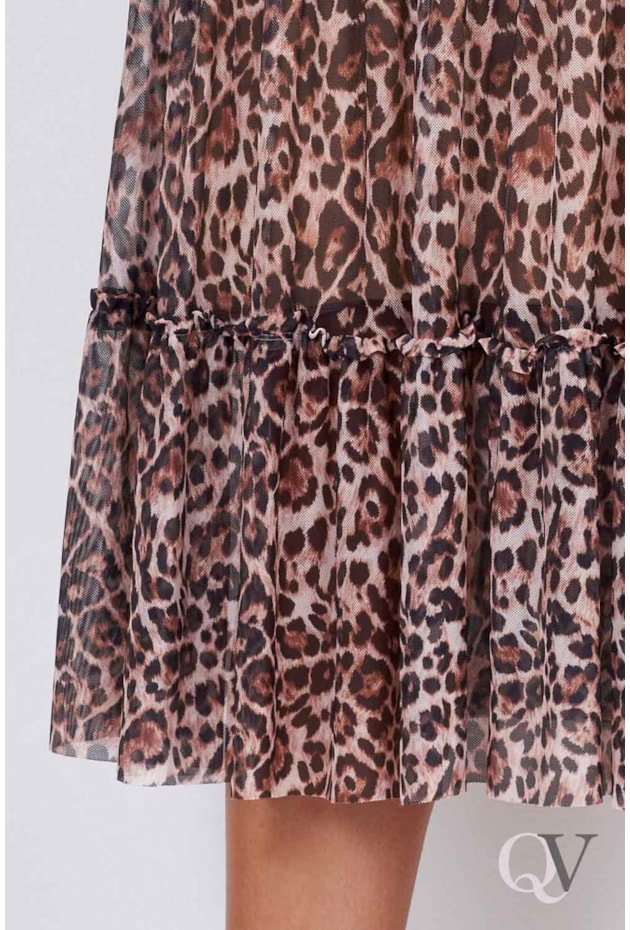 SAIA MIDI EM TULE ANIMAL PRINT - VIA TOLENTINO SAIA MIDI EM TULE ANIMAL PRINT - VIA TOLENTINO