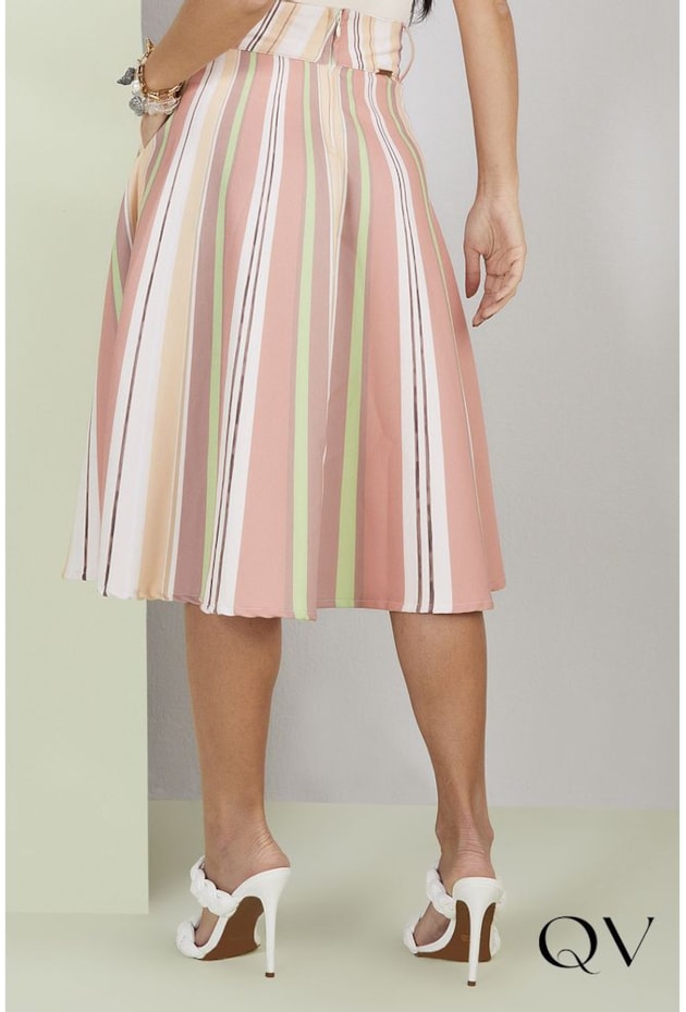 SAIA MIDI GODÊ ESTAMPA EXCLUSIVA - TITANIUM JEANS SAIA MIDI GODÊ ESTAMPA EXCLUSIVA - TITANIUM JEANS