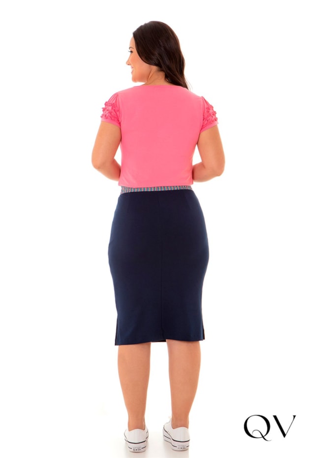 SAIA MOLETINHO COM CÓS LISTRADO AZUL MARINHO - HAPUK SAIA MOLETINHO COM CÓS LISTRADO AZUL MARINHO - HAPUK