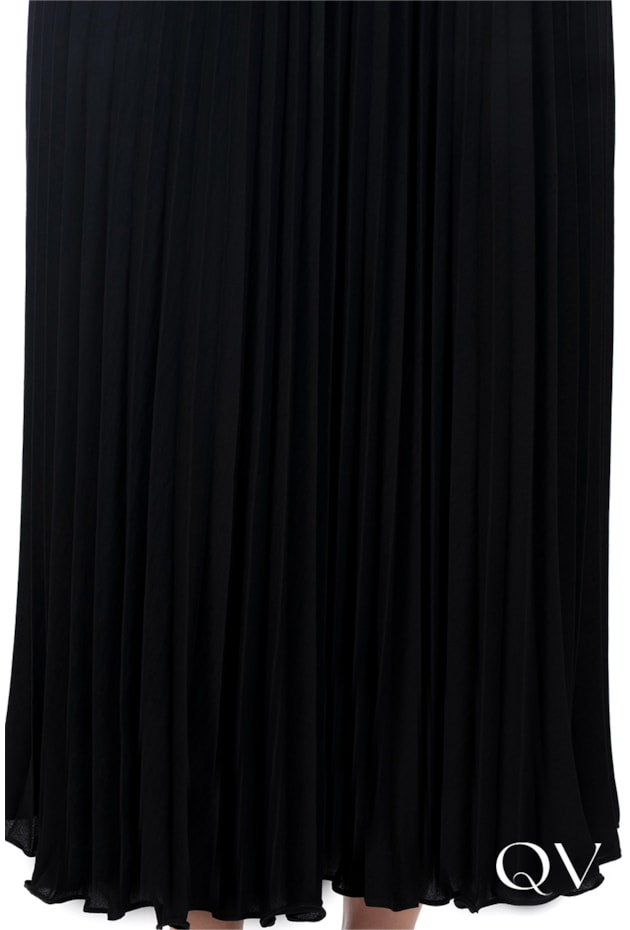 SAIA PLISSADA MAXI MIDI PRETO - HAPUK