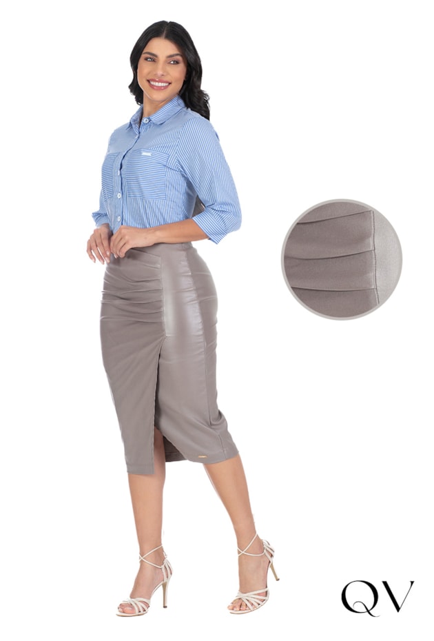 SAIA RESINADA DRAPEADA CINZA - HAPUK SAIA RESINADA DRAPEADA CINZA - HAPUK