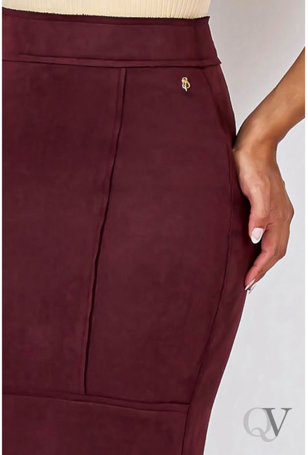 SAIA SUEDE RECORTES A FIO MARSALA - VIA TOLENTINO SAIA SUEDE RECORTES A FIO MARSALA - VIA TOLENTINO